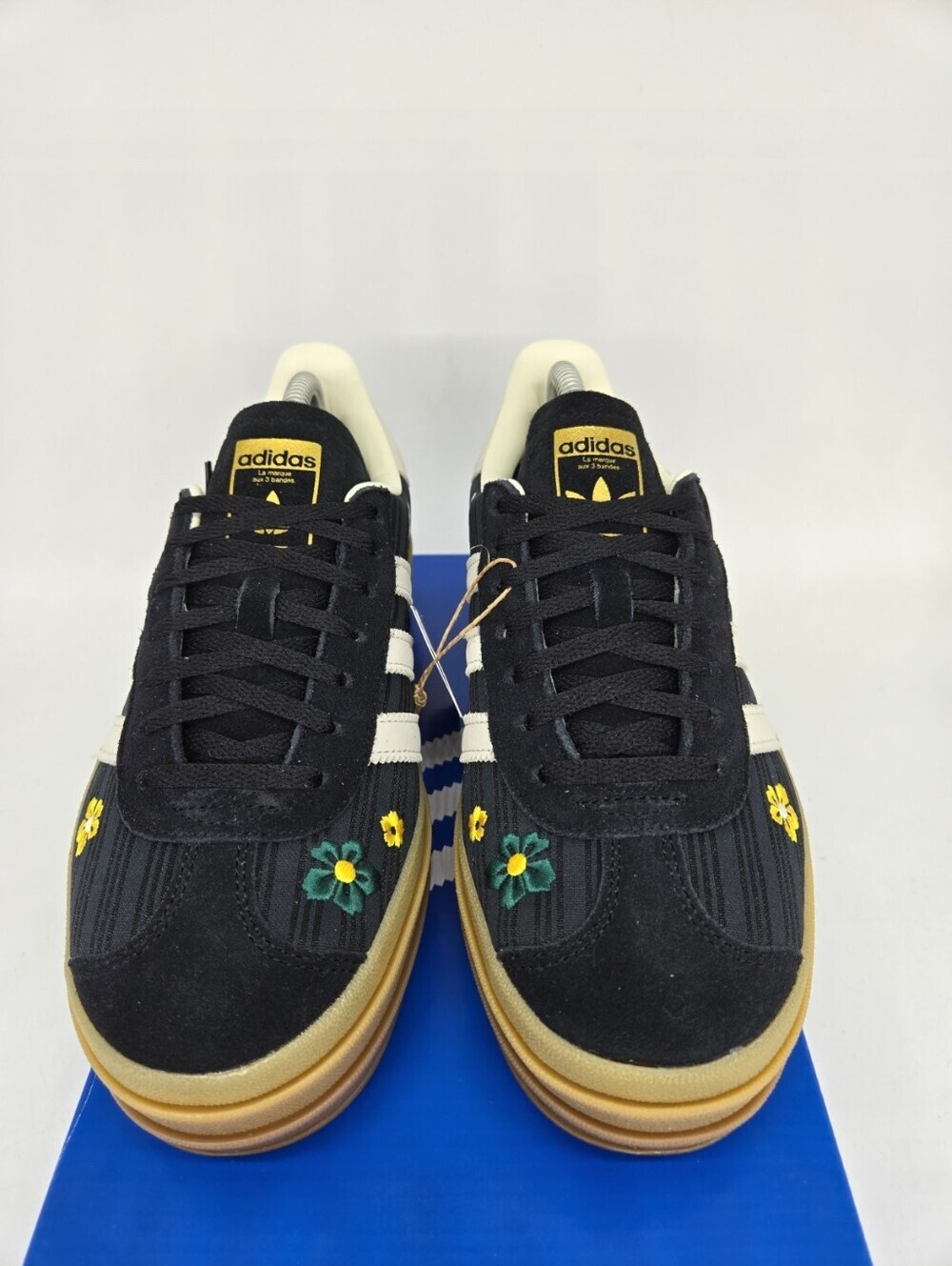 adidas Liberty London Gazelle Bold IH1922 Black Floral Women's Shoes Size 9.5 - Picture 2 of 8